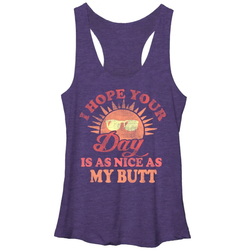 Women's CHIN UP I Hope Your Day is as Nice Racerback Tank Top sold by Chin Up Apparel