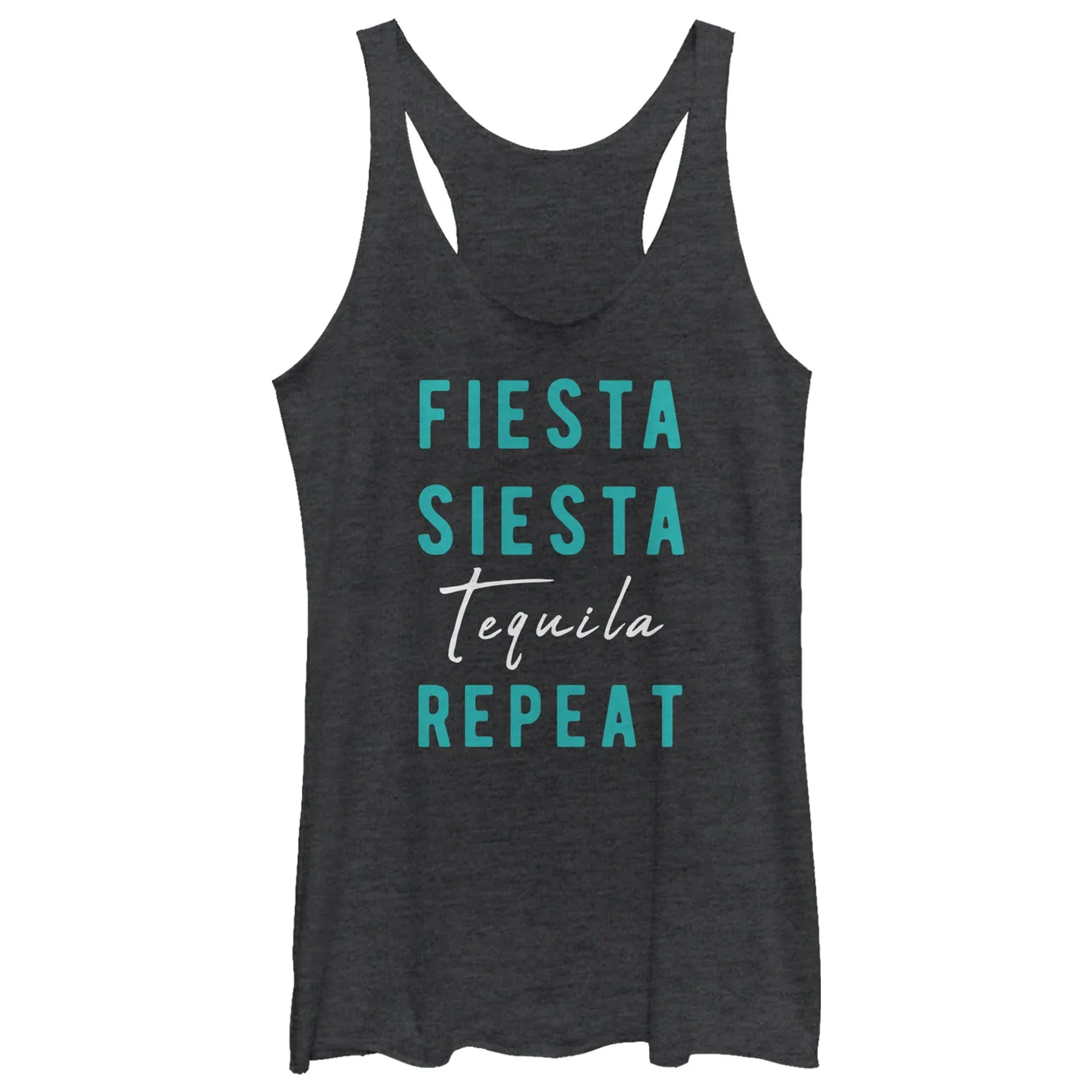 Women's CHIN UP Fiesta Siesta Tequila Racerback Tank Top sold by Chin Up Apparel