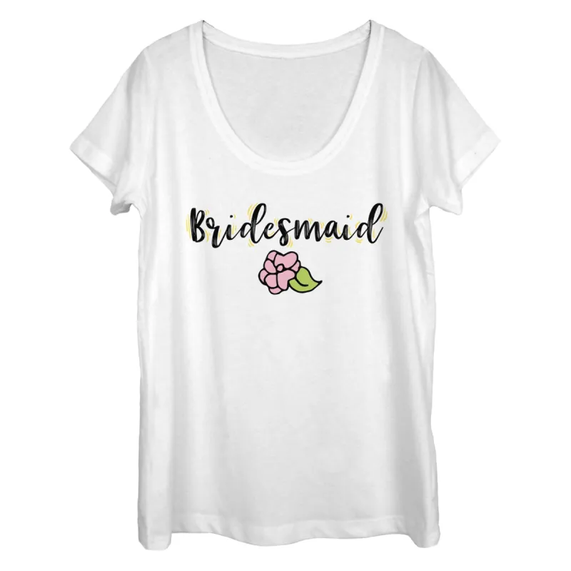 Women's CHIN UP Bridesmaid Title Scoop Neck sold by Chin Up Apparel