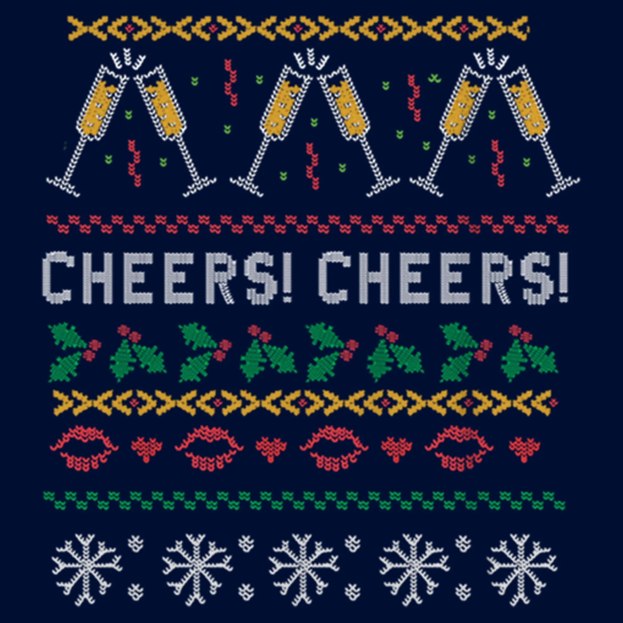 Boy's CHIN UP Ugly Christmas Cheers T-Shirt sold by Chin Up Apparel product image thumbnail 2