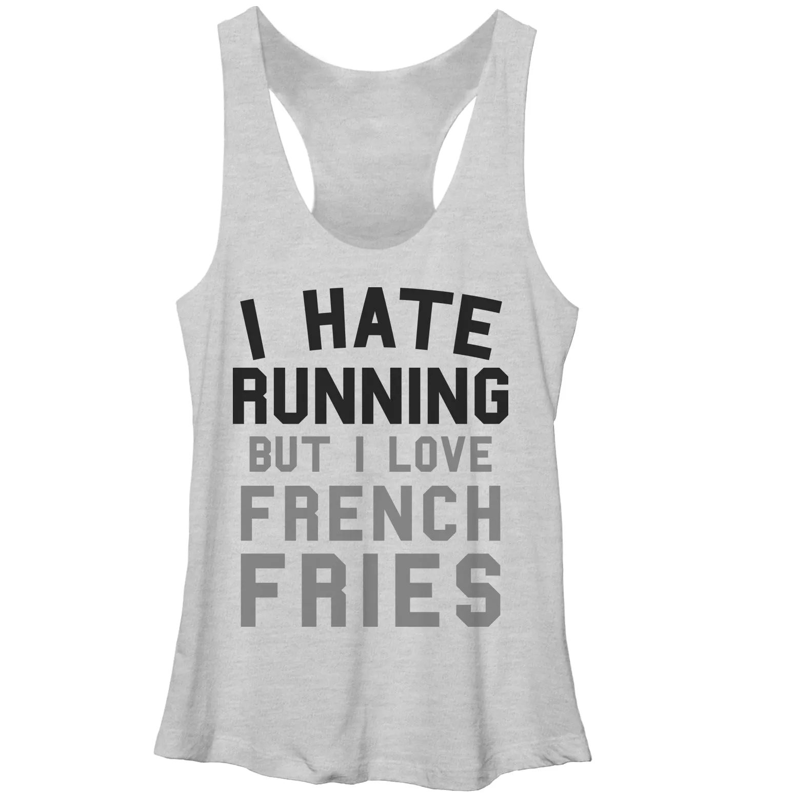 Women's CHIN UP I Love French Fries Racerback Tank Top sold by Chin Up Apparel