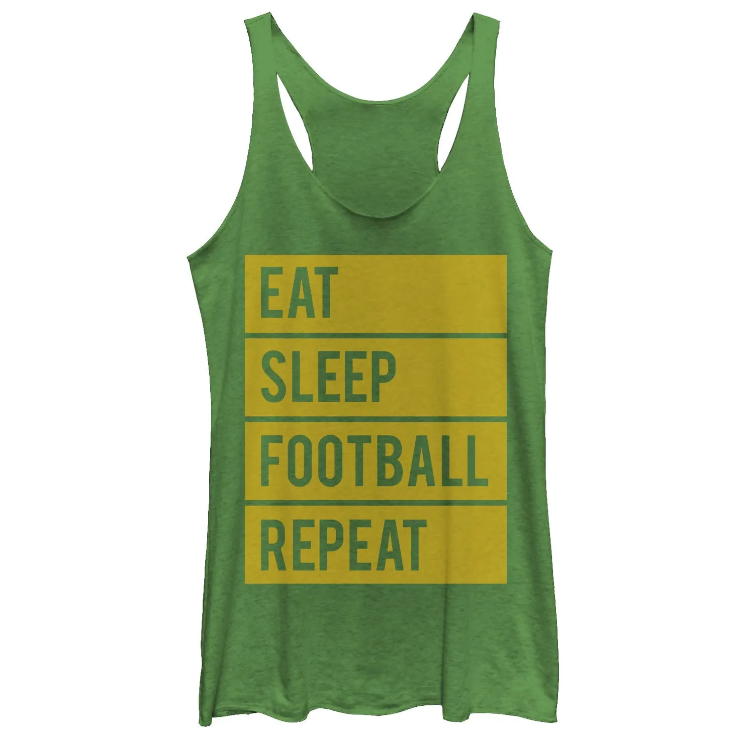 Women's CHIN UP Eat Sleep Football Repeat Racerback Tank Top sold by Chin Up Apparel