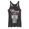 Women's CHIN UP Wine After Work Out Racerback Tank Top sold by Chin Up Apparel