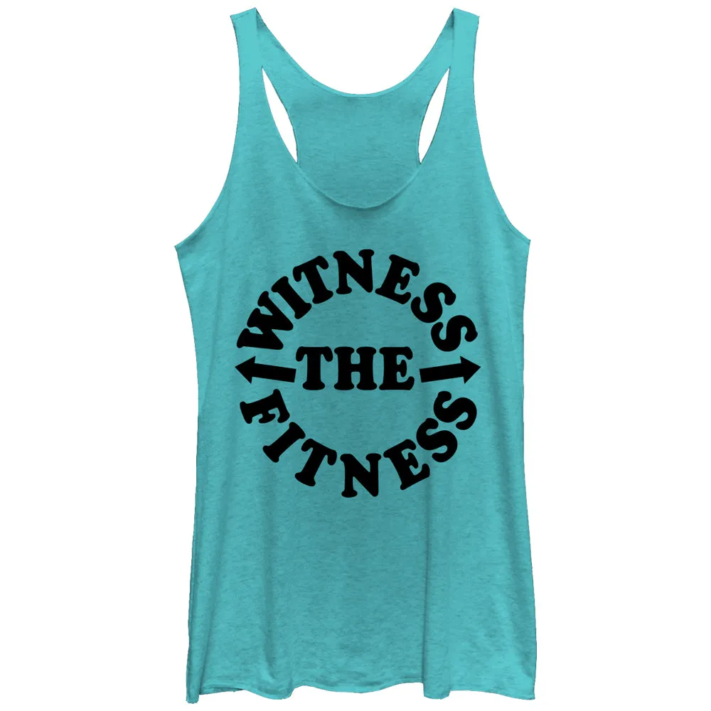 Women's CHIN UP Witness the Fitness Racerback Tank Top sold by Chin Up Apparel