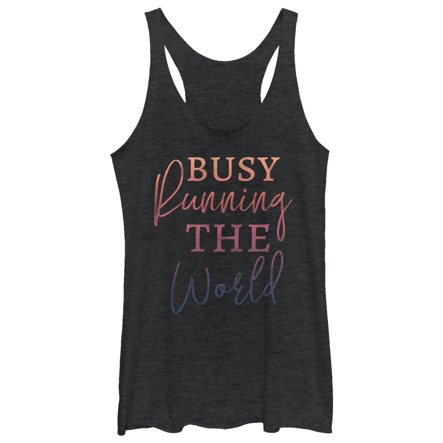 Women's CHIN UP Busy Running the World Racerback Tank Top sold by Chin Up Apparel
