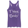 Women's CHIN UP Halloween Want Candy Racerback Tank Top sold by Chin Up Apparel