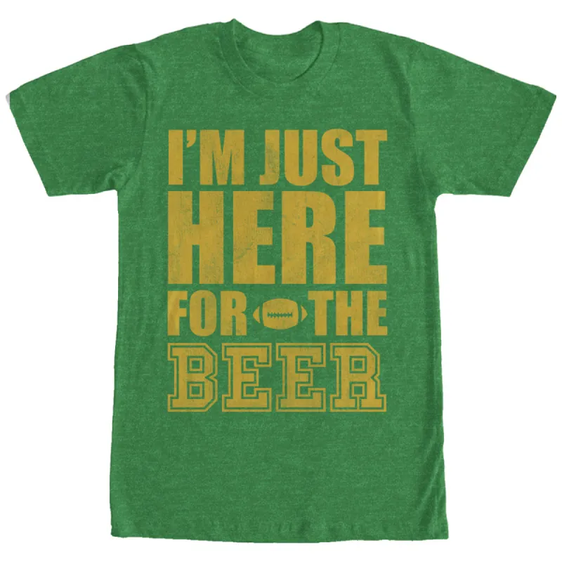 Men's CHIN UP Football Here for the Beer T-Shirt sold by Chin Up Apparel