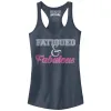 Junior's CHIN UP Fatigued and Fabulous Racerback Tank Top sold by Chin Up Apparel