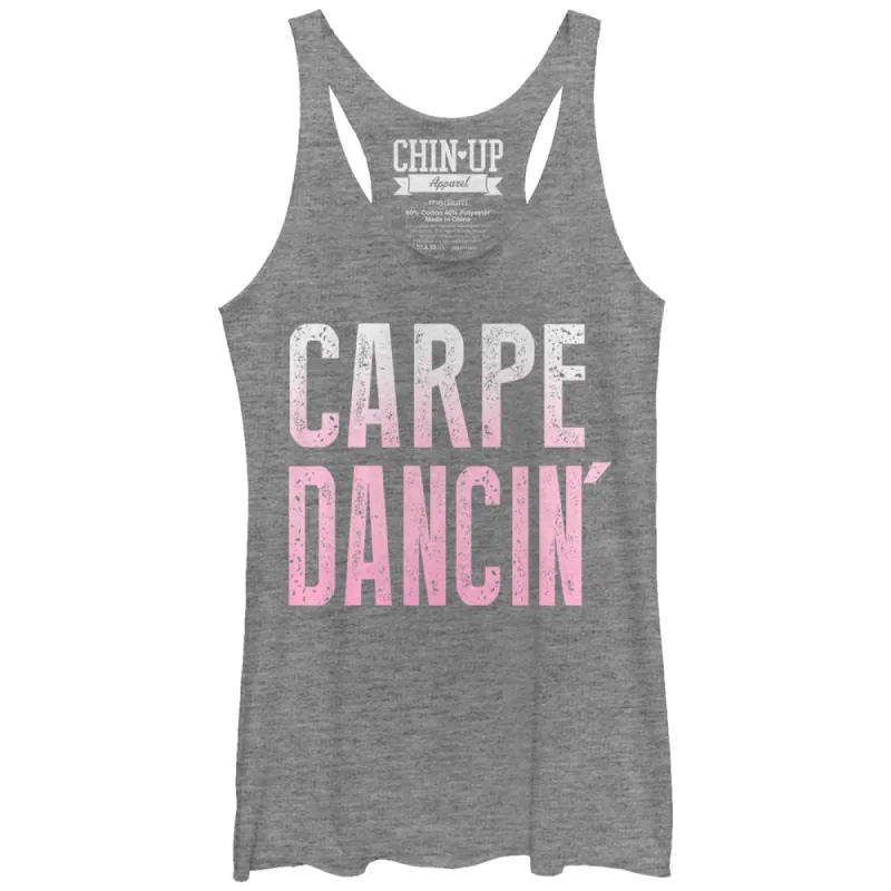 Women's CHIN UP Carpe Dancing Racerback Tank Top sold by Chin Up Apparel