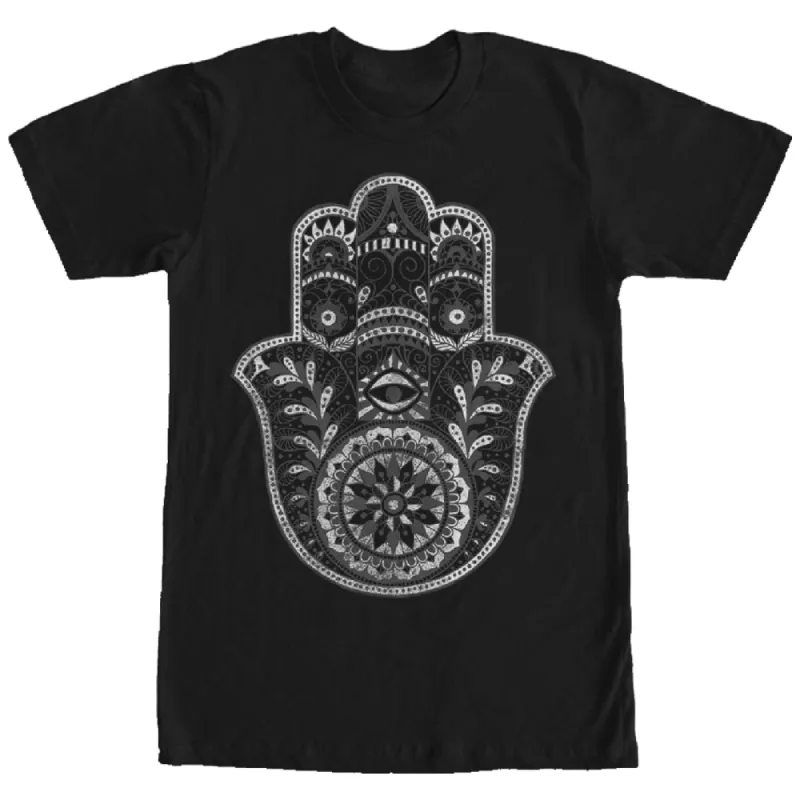 Women's CHIN UP Henna Hamsa Hand Boyfriend Tee sold by Chin Up Apparel