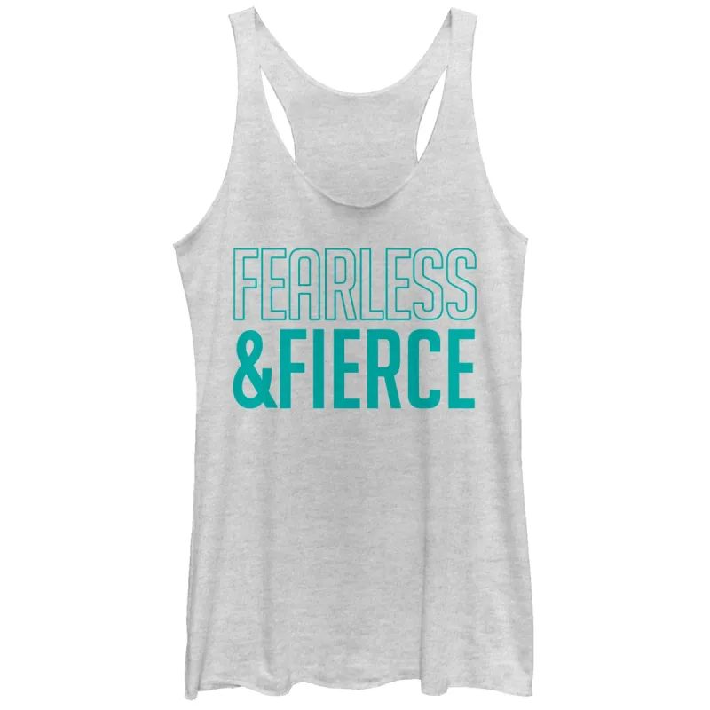 Women's CHIN UP Fearless and Fierce Racerback Tank Top sold by Chin Up Apparel