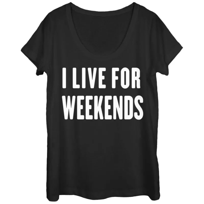 Women's CHIN UP Live for Weekends Scoop Neck sold by Chin Up Apparel