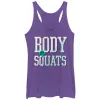 Women's CHIN UP Body By Squats Racerback Tank Top sold by Chin Up Apparel
