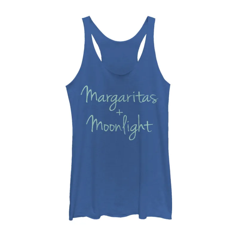 Women's CHIN UP Margaritas Moonlight Racerback Tank Top sold by Chin Up Apparel