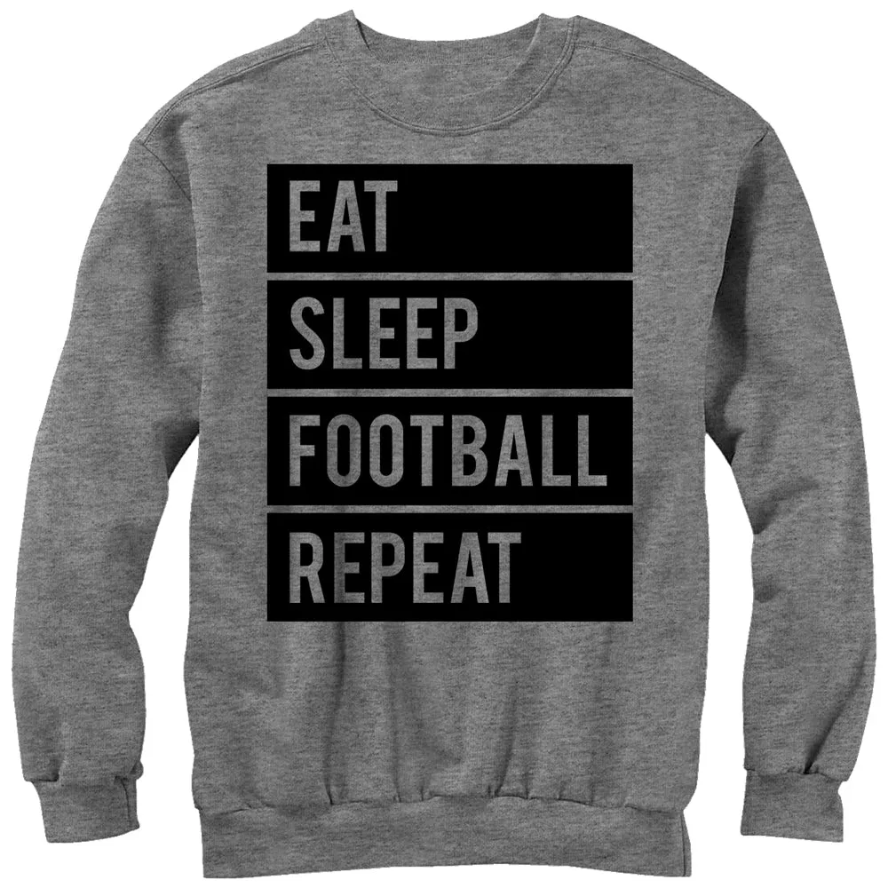 Women's CHIN UP Eat Sleep Football Repeat Sweatshirt sold by Chin Up Apparel
