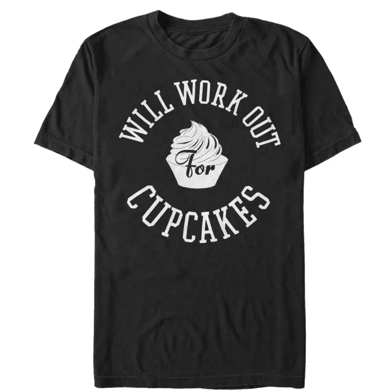 Women's CHIN UP Work Out for Cupcakes Boyfriend Tee sold by Chin Up Apparel