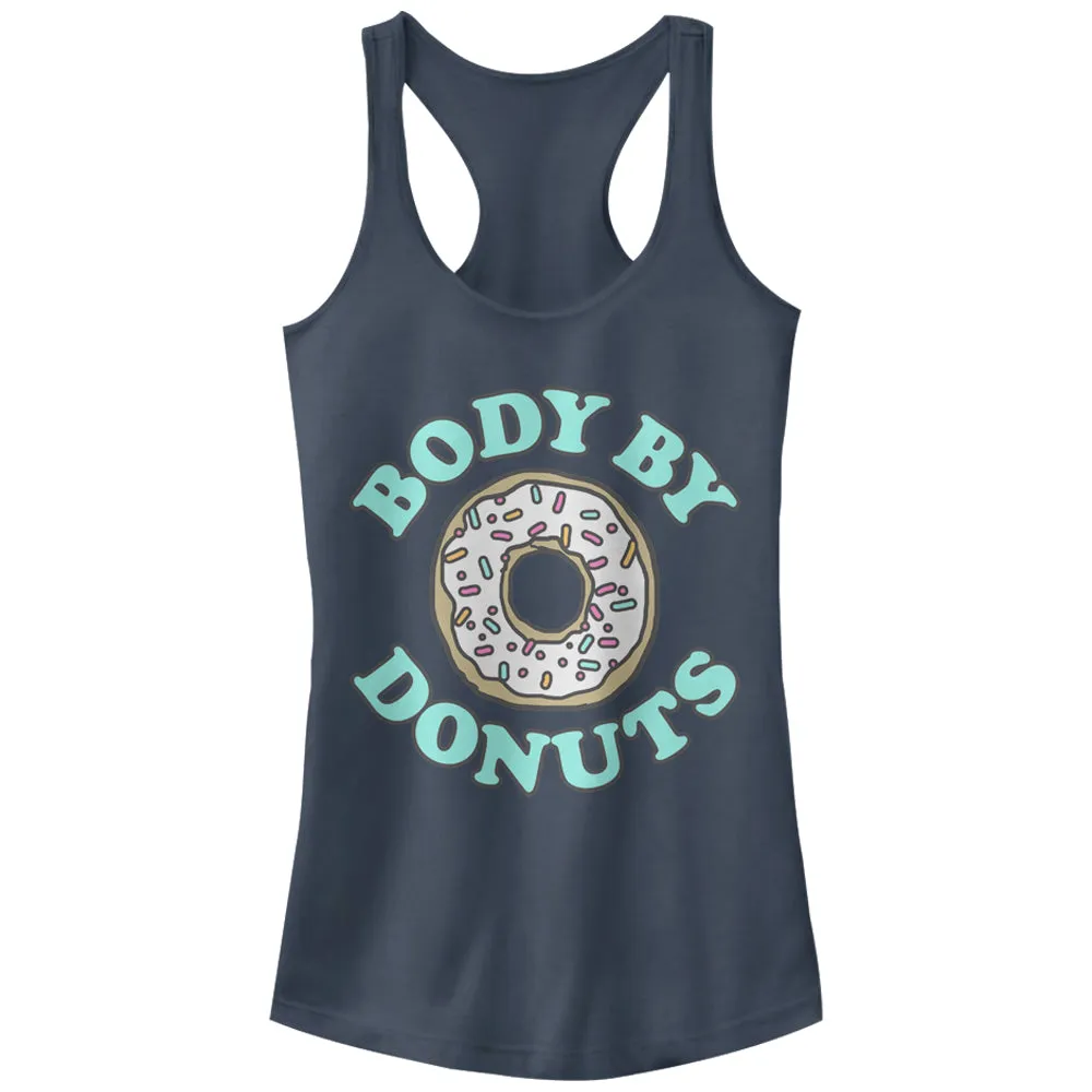 Junior's CHIN UP Body By Donuts Racerback Tank Top sold by Chin Up Apparel