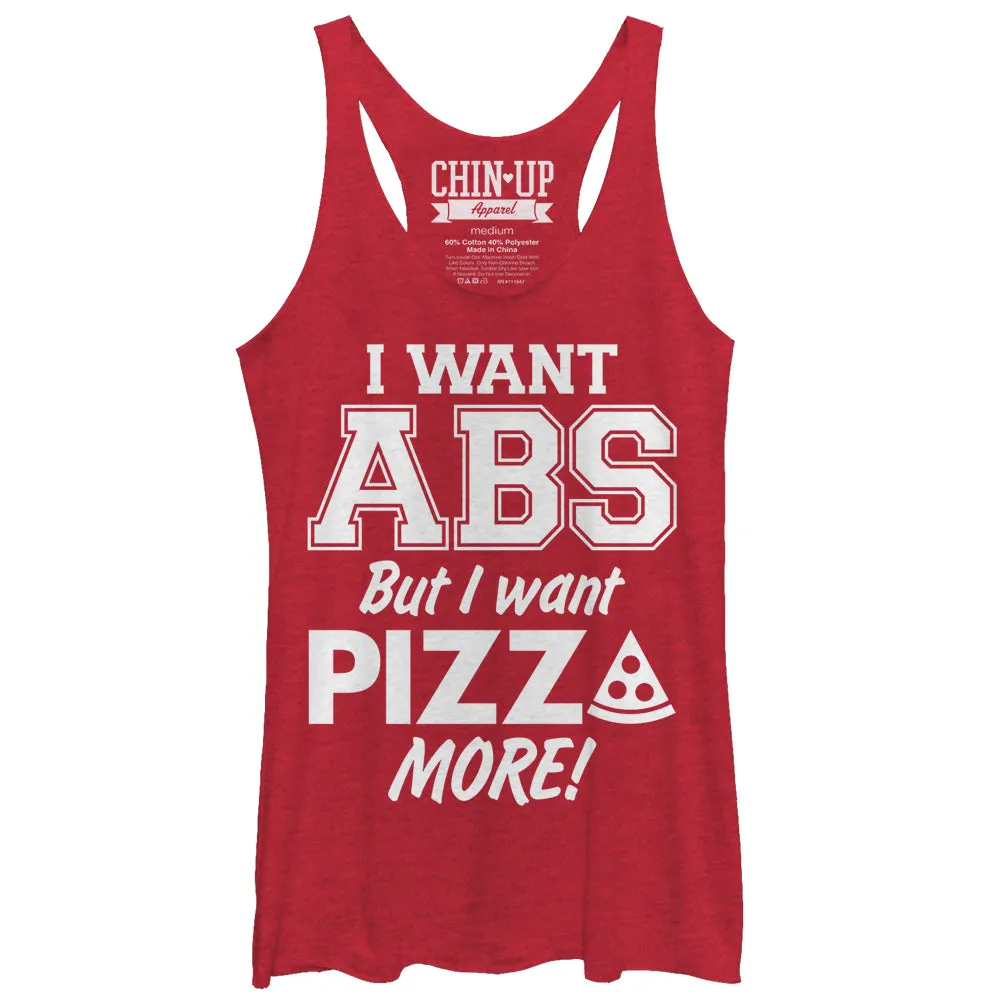 Women's CHIN UP Pizza Abs Racerback Tank Top sold by Chin Up Apparel