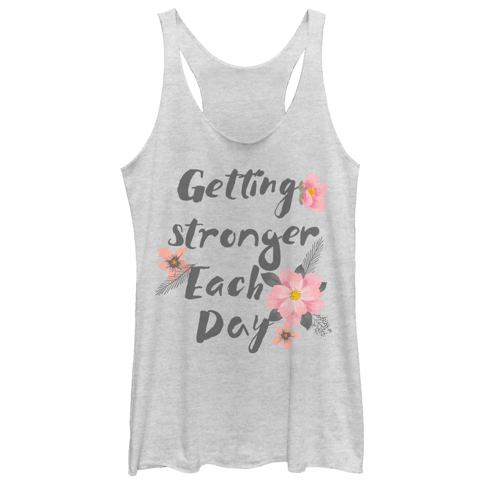 Women's CHIN UP Getting Stronger Each Day Racerback Tank Top sold by Chin Up Apparel