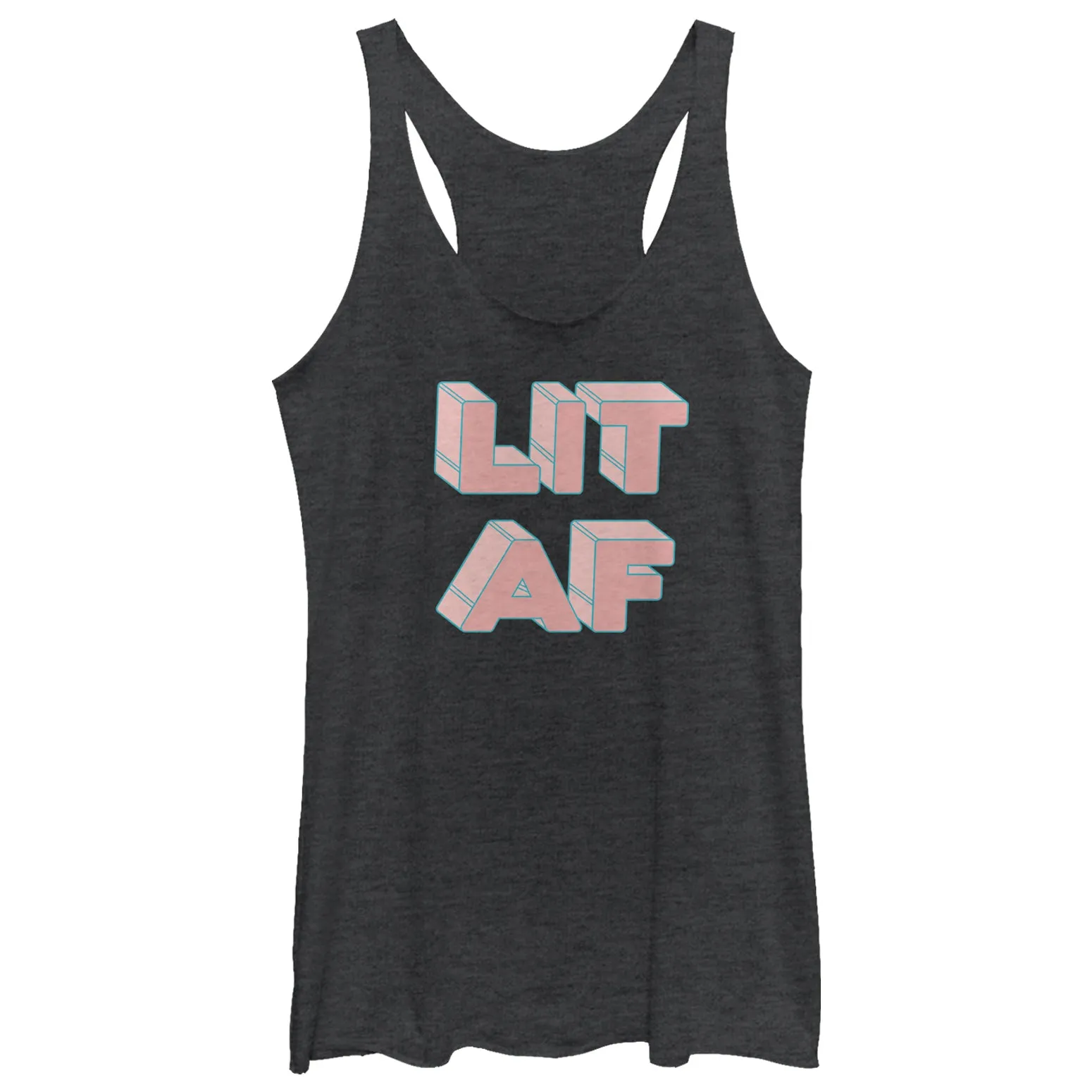 Women's CHIN UP LIT AF Racerback Tank Top sold by Chin Up Apparel