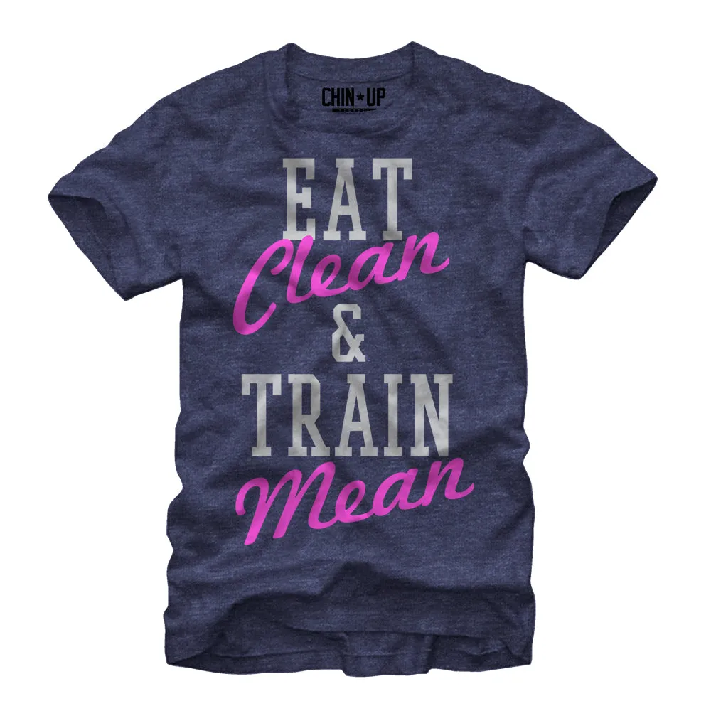 Women's CHIN UP Eat Clean Train Mean Boyfriend Tee sold by Chin Up Apparel