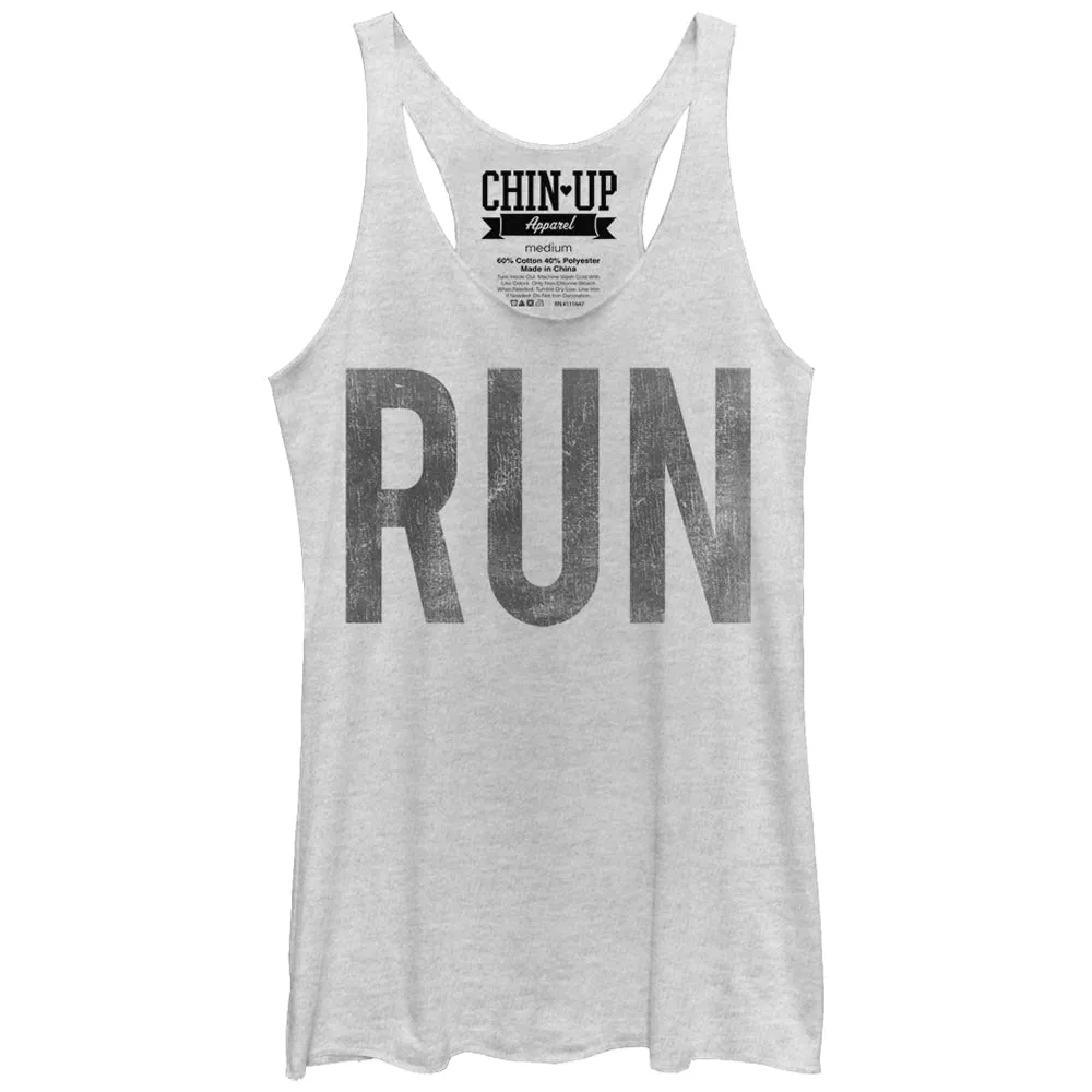 Women's CHIN UP Run Racerback Tank Top sold by Chin Up Apparel