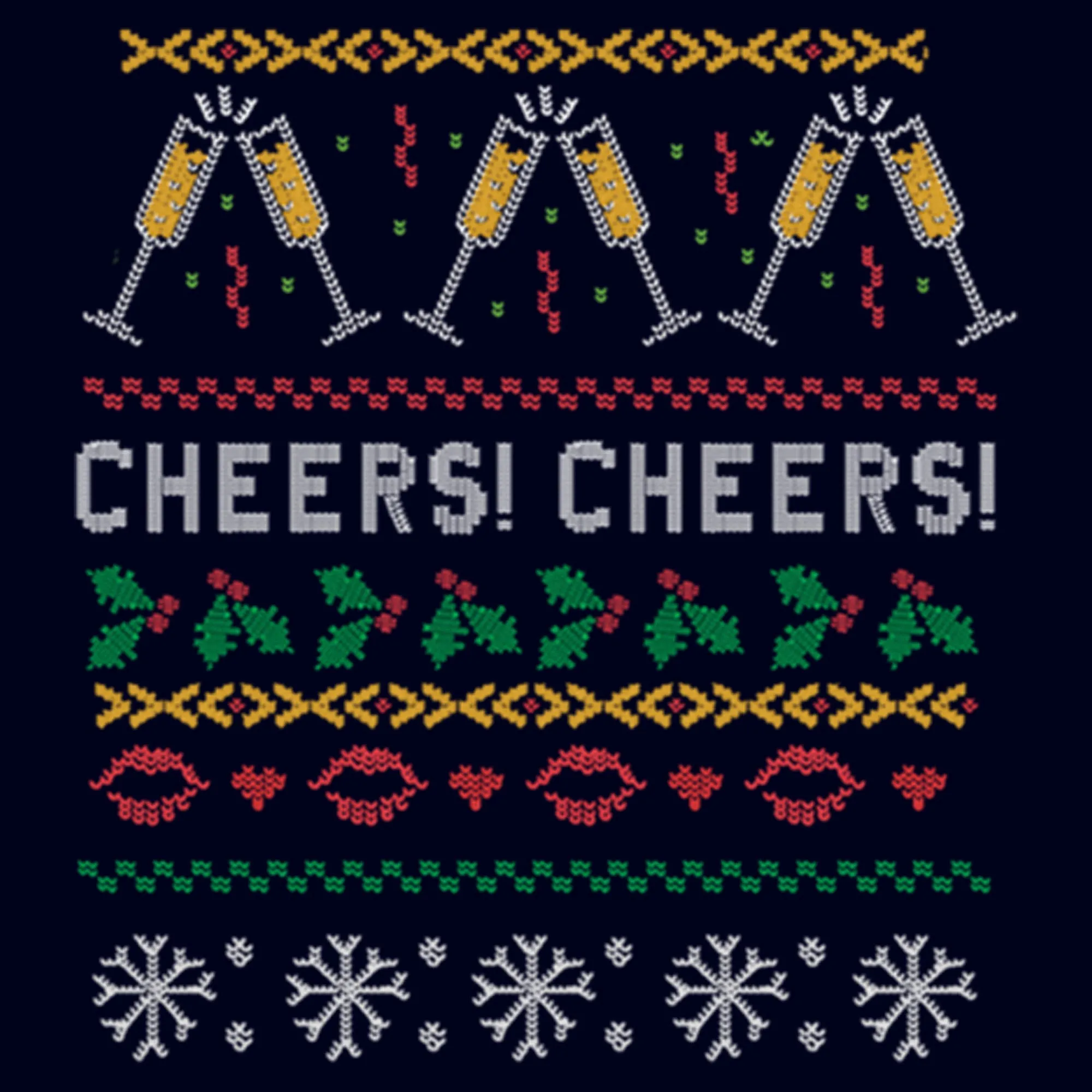 Junior's CHIN UP Ugly Christmas Cheers T-Shirt sold by Chin Up Apparel product image thumbnail 2