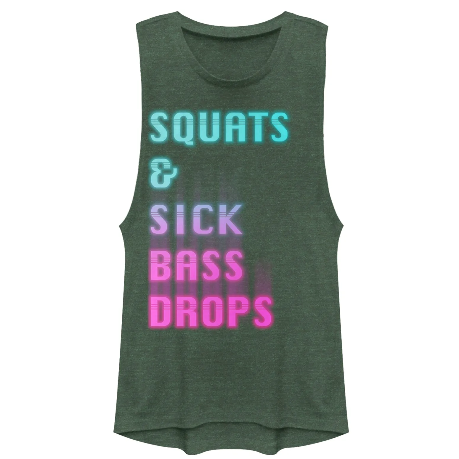 Junior's CHIN UP Squats & Sick Bass Drops Festival Muscle Tee sold by Chin Up Apparel