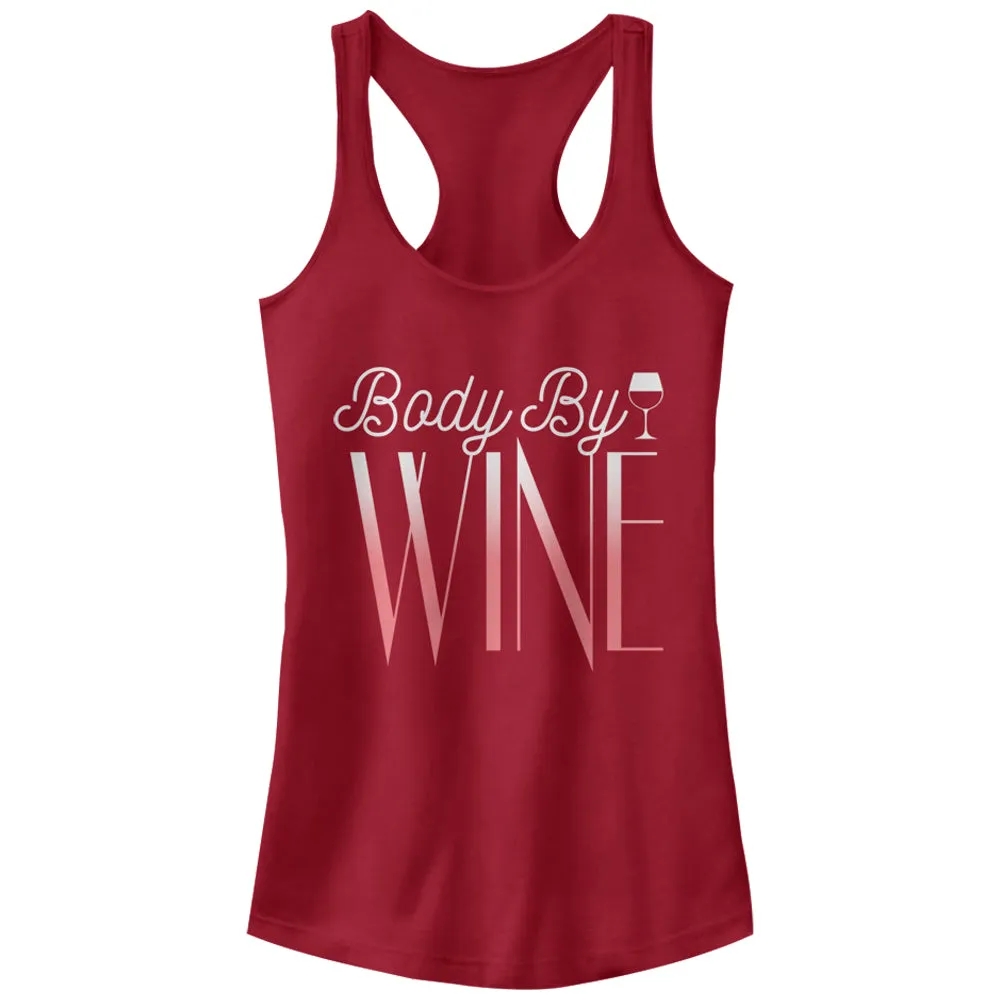 Junior's CHIN UP Body By Wine Racerback Tank Top sold by Chin Up Apparel