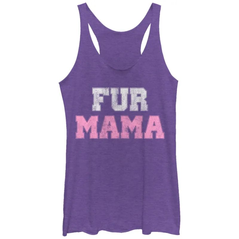 Women's CHIN UP Fur Mama Racerback Tank Top made by Chin Up Apparel
