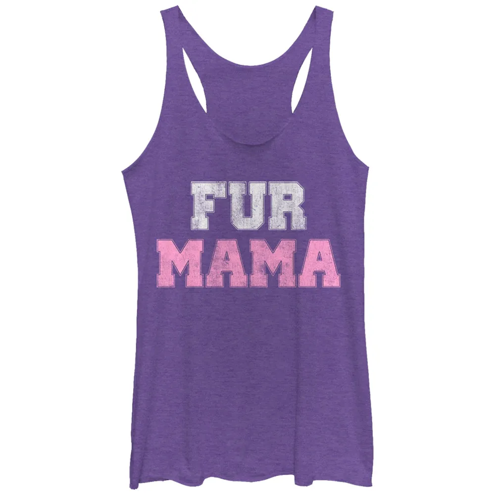 Women's CHIN UP Fur Mama Racerback Tank Top sold by Chin Up Apparel