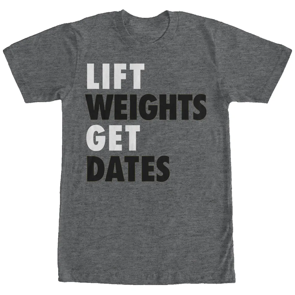 Men's CHIN UP Lift Weights Get Dates T-Shirt sold by Chin Up Apparel