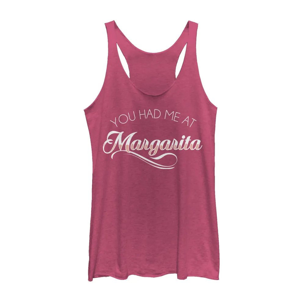 Women's CHIN UP Had Me at Margarita Racerback Tank Top sold by Chin Up Apparel
