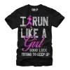 Women's CHIN UP Run Like a Girl Boyfriend Tee sold by Chin Up Apparel