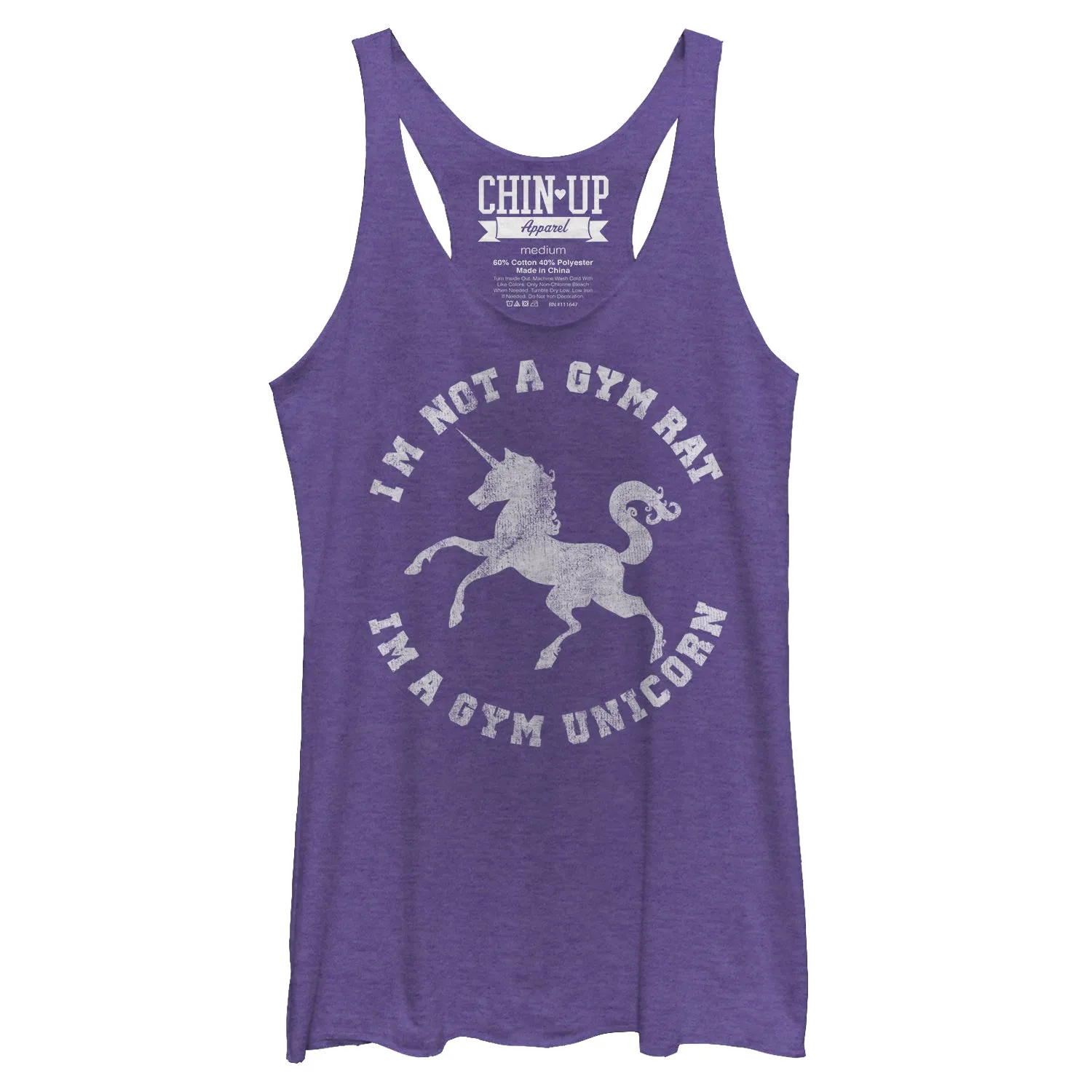 Women's CHIN UP Gym Unicorn Racerback Tank Top sold by Chin Up Apparel