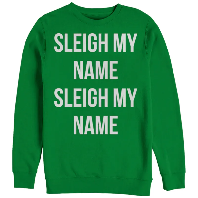 Women's CHIN UP Christmas Sleigh Name Bold Sweatshirt sold by Chin Up Apparel