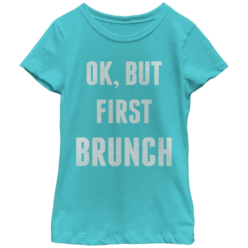 Girl's CHIN UP Brunch First T-Shirt sold by Chin Up Apparel