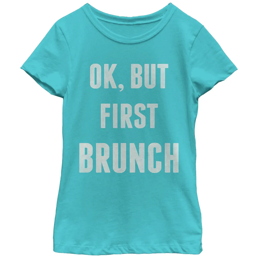 Girl's CHIN UP Brunch First T-Shirt sold by Chin Up Apparel
