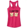 Junior's CHIN UP I Loaf You Racerback Tank Top sold by Chin Up Apparel