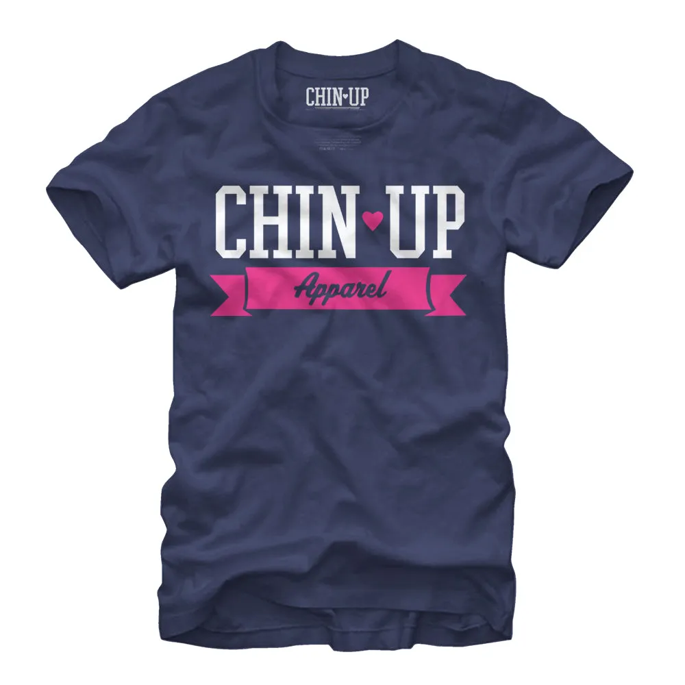 Women's CHIN UP Logo Ribbon Boyfriend Tee sold by Chin Up Apparel