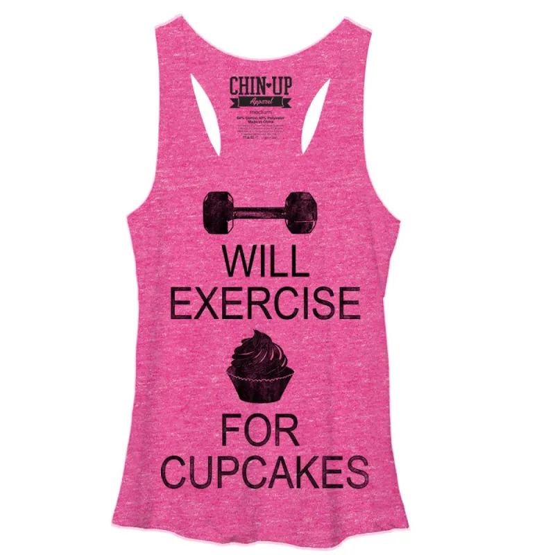 Women's CHIN UP Cupcake Racerback Tank Top sold by Chin Up Apparel