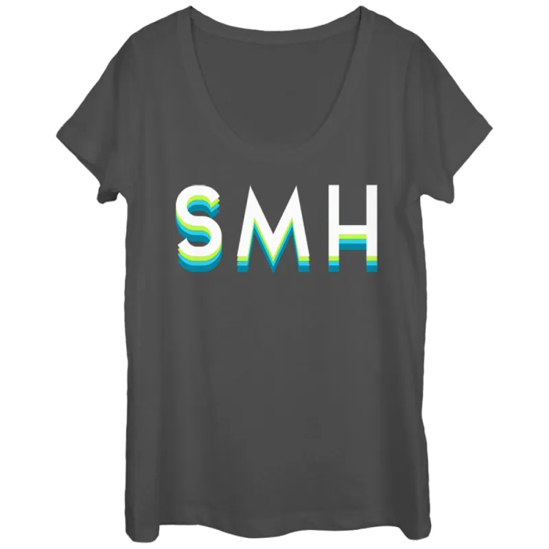 Women's CHIN UP SMH Shake My Head Scoop Neck sold by Chin Up Apparel