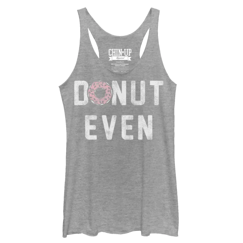 Women's CHIN UP Donut Even Racerback Tank Top sold by Chin Up Apparel