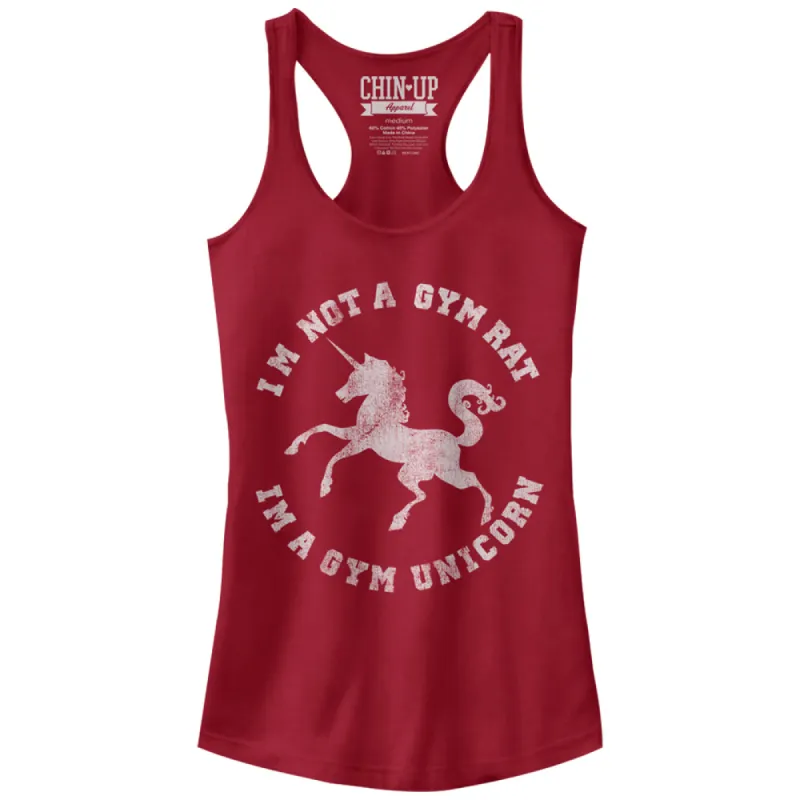 Junior's CHIN UP Gym Unicorn Racerback Tank Top made by Chin Up Apparel