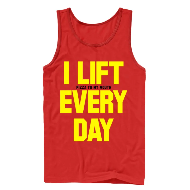 Men's CHIN UP Lift Pizza Every Day Tank Top sold by Chin Up Apparel