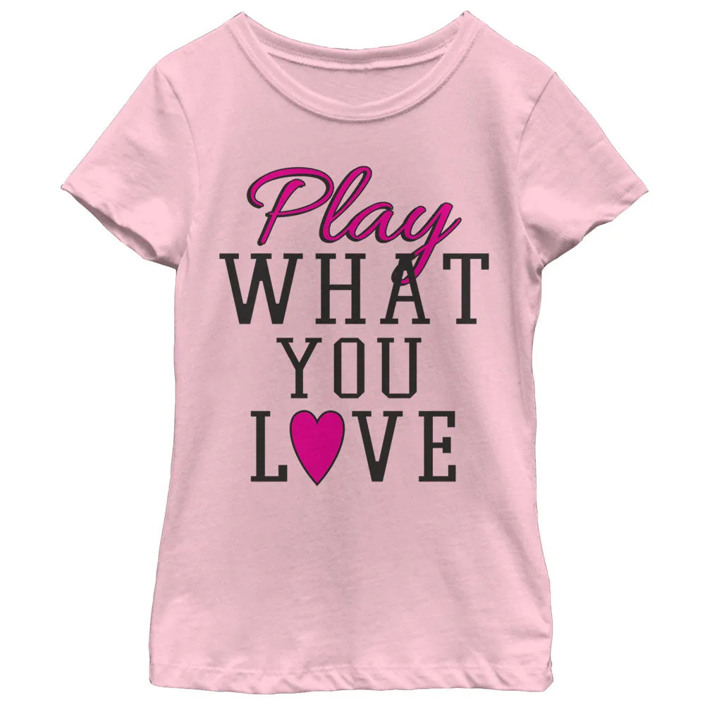 Girl's CHIN UP Play What You Love T-Shirt sold by Chin Up Apparel