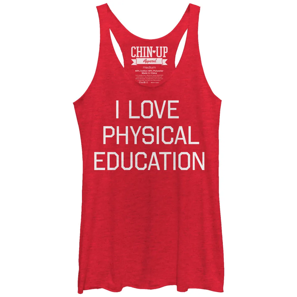 Women's CHIN UP Physical Education Racerback Tank Top sold by Chin Up Apparel