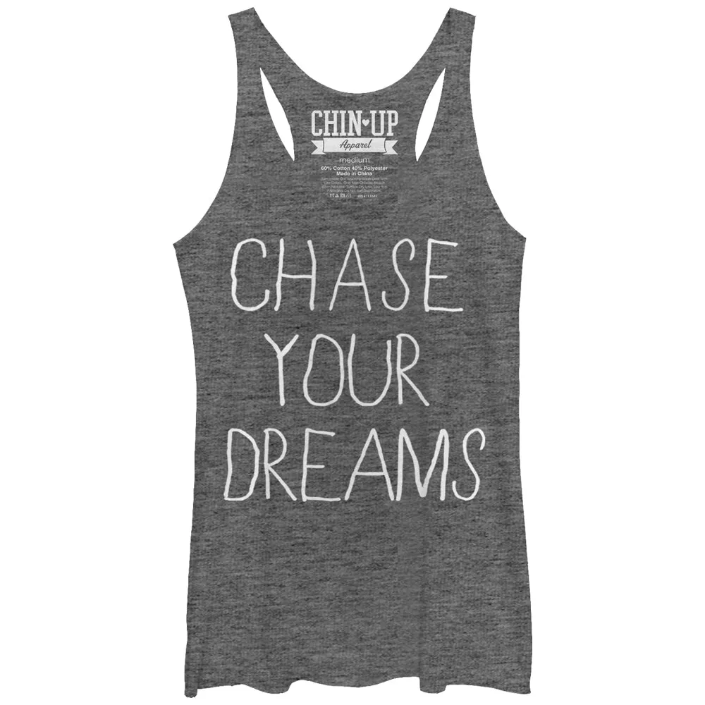 Women's CHIN UP Chase Your Dreams Racerback Tank Top sold by Chin Up Apparel