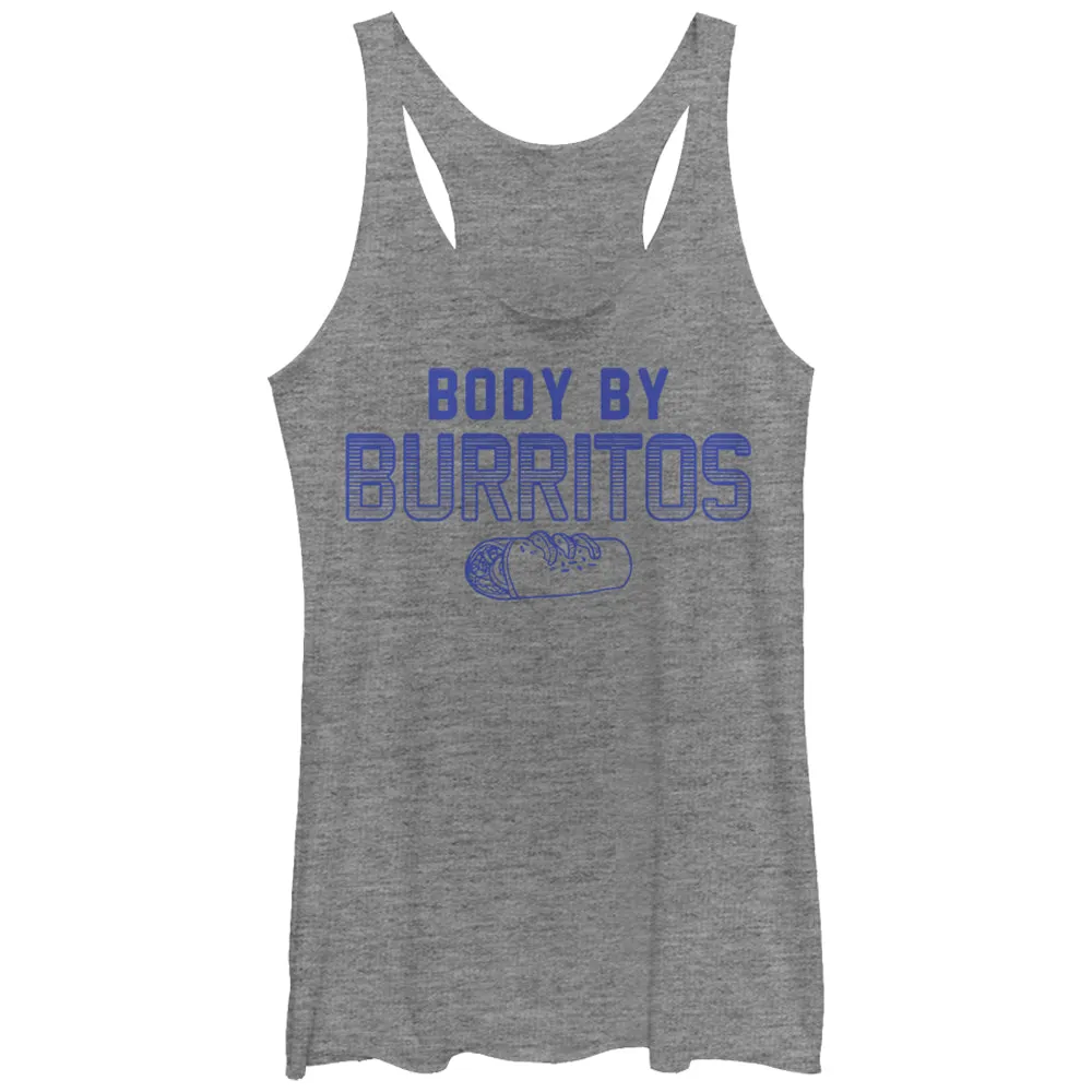 Women's CHIN UP Body By Burritos Racerback Tank Top sold by Chin Up Apparel