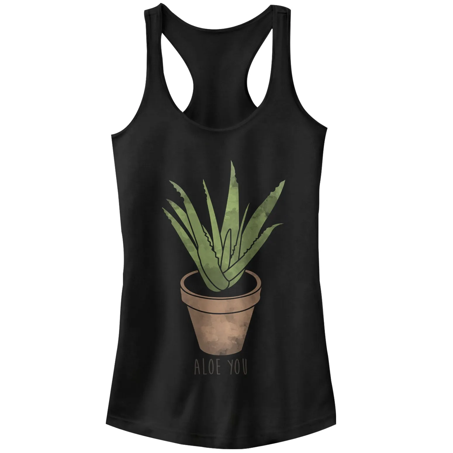 Junior's CHIN UP Valentine's Day Aloe You Racerback Tank Top sold by Chin Up Apparel